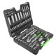 Coffret à outils 108 pièces avec douilles hexagonales 1/4" et 1/2" finition zinguée