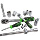 Coffret à outils 108 pièces avec douilles hexagonales 1/4" et 1/2" finition zinguée