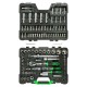 Coffret à outils 108 pièces avec douilles hexagonales 1/4" et 1/2" finition chromée