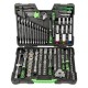 Coffret à outils 132 pièces avec douilles hexagonales 1/4", 3/8" et 1/2" finition zinguée