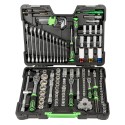 Coffret à outils 132 pièces avec douilles hexagonales 1/4", 3/8" et 1/2" finition zinguée - JBM