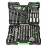 Coffret à outils 132 pièces avec douilles hexagonales 1/4", 3/8" et 1/2" finition zinguée