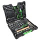 Coffret à outils 72 pièces avec douilles hexagonales 1/4" et 1/2" finition zinguée