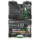 Coffret à outils 72 pièces avec douilles hexagonales 1/4" et 1/2" finition zinguée