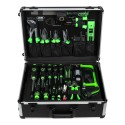 Coffret à outils en aluminium 159 pièces avec douilles 1/4" et 1/2" finition zinguée - JBM