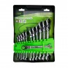 Jeu de 12 clés mixtes à cliquet articulées 72 dents de 8 à 19 mm pour mécanique et maintenance