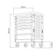 Servante d'atelier 7 tiroirs verte vide avec plateau ergonomique et verrouillage sécurisé