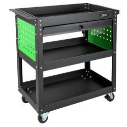Servante d'atelier 3 plateaux avec 1 tiroir et roulettes pivotantes
