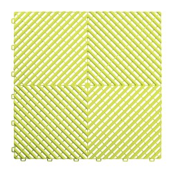 Dalle de sol en PP jaune perforée – Revêtement de sol modulable pour garage et atelier