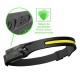 Lampe frontale LED ajustable 350 lm rechargeable avec capteur de mouvement