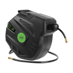 Enrouleur automatique de tuyau d'air comprimé 20 + 2 m 3/8" avec réenroulement automatique - Vert