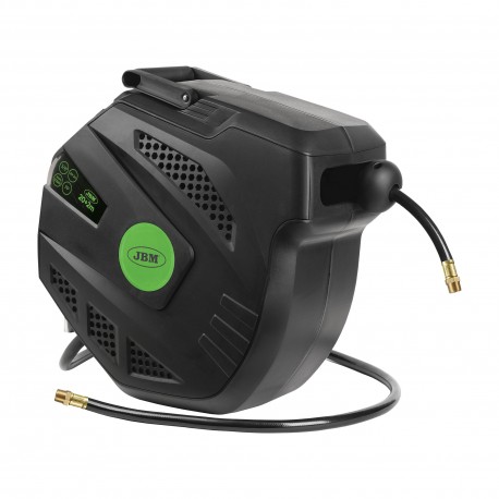 Enrouleur automatique de tuyau d'air comprimé 20 + 2 m 3/8" avec réenroulement automatique - Vert