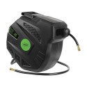 Enrouleur automatique de tuyau d'air comprimé 20 + 2 m 3/8" avec réenroulement automatique - Vert - JBM