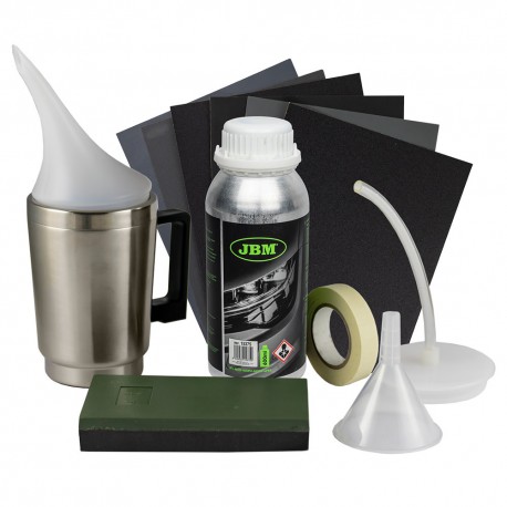 Kit complet de restauration des phares avec liquide polymère et traitement par vapeur