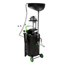 Récupérateur d'huile 90 L avec système d'aspiration pour moteur et boîte de vitesses