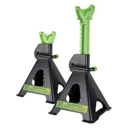 Jeu de 2 chandelles à crémaillère 3 tonnes pour levage de véhicules