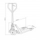Transpalette manuel à levage rapide 2500 kg avec fourches 1150 mm