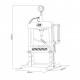Presse hydraulique de table 10 tonnes avec piston à déplacement latéral