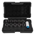 Coffret de 11 clés professionnelles pour écrou antivol de roue Toyota- JBM
