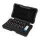 Coffret de 11 clés professionnelles pour vis de verrouillage de roue Toyota