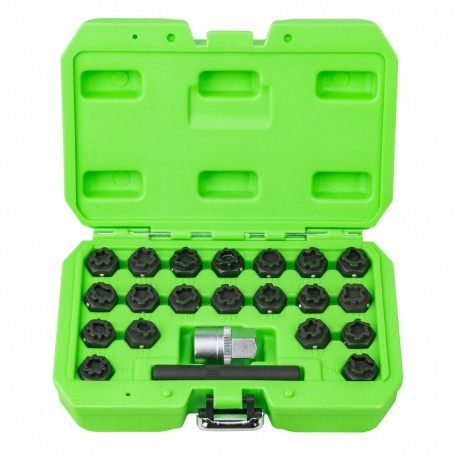 Coffret de 22 clés professionnelles pour vis de verrouillage de roue du groupe VAG