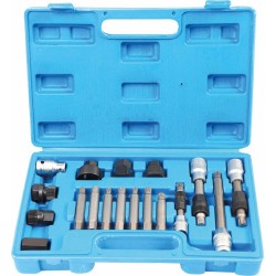 Coffret d'outils pour démontage de poulies d'alternateur débrayables – 18 pièces