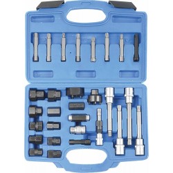 Coffret d'outils pour démontage de poulies d'alternateur débrayables – 30 pièces