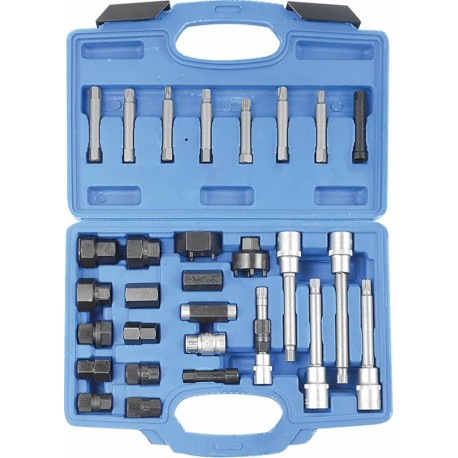 Coffret d'outils pour démontage de poulies d'alternateur débrayables – 30 pièces