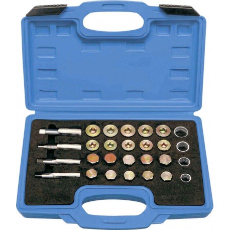 Coffret de réparation de filetage de carter d'huile – 64 pièces