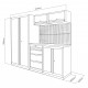 Ensemble de meubles modulaires 13 pièces avec armoire à deux portes