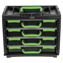 Mallette de rangement avec 4 boîtes en plastique amovibles