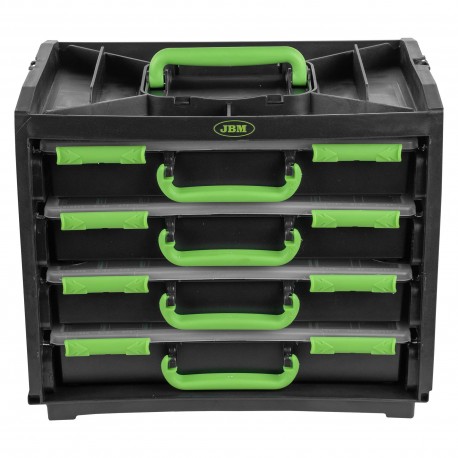 Mallette de rangement avec 4 boîtes en plastique amovibles