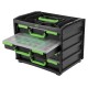 Mallette de rangement avec 4 boîtes en plastique amovibles