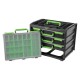 Mallette de rangement avec 4 boîtes en plastique amovibles