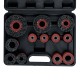 Jeu professionnel de nettoyage de moyeux de roue 15 pièces avec brosses pour goujons et disques abrasifs