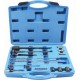 Kit de nettoyage des sièges d'injecteurs 14 pièces avec fraises, brosses et extracteur de joints