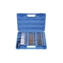 Coffret de 38 brosses inox, nylon et laiton avec rallonge et poignée pour nettoyage de précision