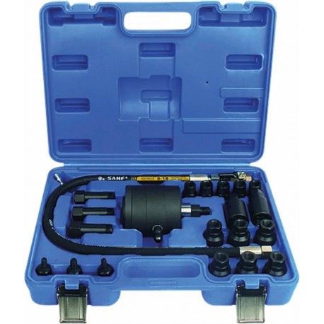 Extracteur d'injecteurs pneumatique hydraulique avec 19 adaptateurs pour Bosch, Delphi, Denso et Siemens