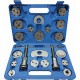 Coffret repousse-piston de frein universel 22 pièces avec adaptateurs pour étriers avant et arrière