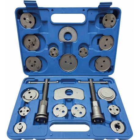 Coffret repousse-piston de frein universel 22 pièces avec adaptateurs pour étriers avant et arrière