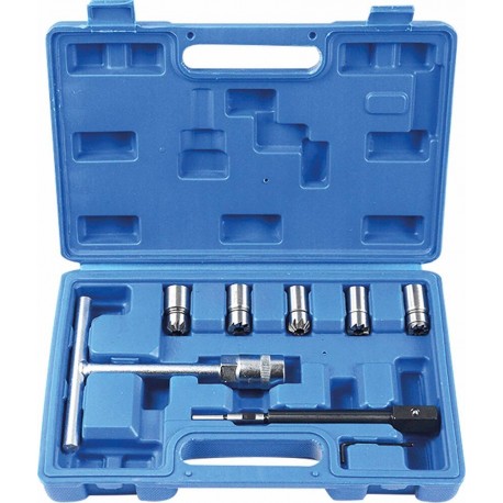 Coffret d'alésoirs de sièges d'injecteurs 7 pièces pour moteurs Diesel Common Rail