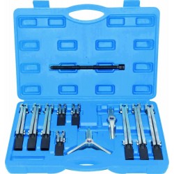 Arrache-roulement universel 13 pièces avec extracteur à 2 et 3 griffes pour extraction interne et externe