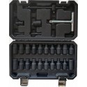 Coffret de clés pour bouchons de vidange 26 pièces avec embouts VAG, Torx, carrés et hexagonaux