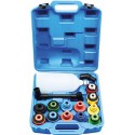 Kit de remplissage d'huile moteur 15 pièces avec entonnoir et adaptateurs multimarques