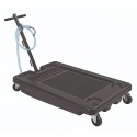 Bac de rétention mobile 65 litres avec roulettes, tuyau de vidange et grille de filtration