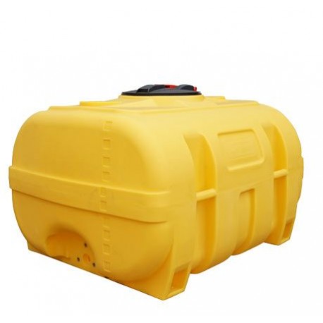 Cuve PE coffre jaune 1 000 litres en polyéthylène recyclable pour le stockage et le transport d'eau et d'engrais liquides