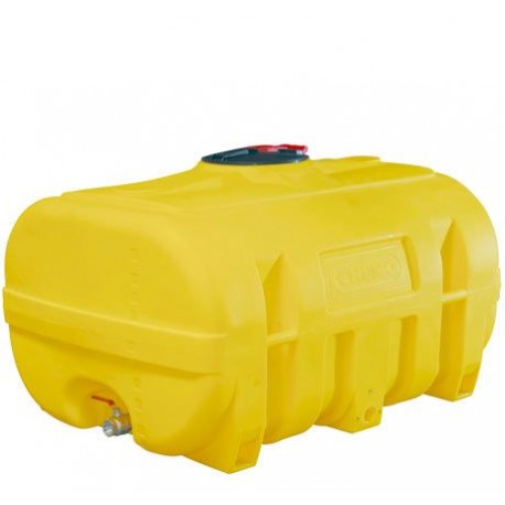 Cuve PE coffre jaune 2 000 litres en polyéthylène recyclable pour le stockage et le transport d'eau et d'engrais liquides