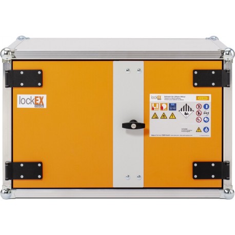 Armoire de sécurité anti-feu lockEX® 2.0 8/5 Standard 230 V pour stockage et recharge de batteries lithium-ion