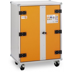 Armoire de sécurité anti-feu lockEX® 2.0 8/10 Premium 400 V sur roulettes pour la charge de batteries lithium-ion