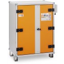 Armoire de sécurité anti-feu lockEX® 2.0 8/10 Premium SIM 400 V avec pieds pour batteries lithium-ion Balise Title